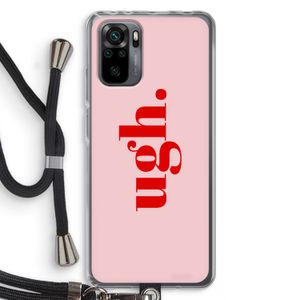 Ugh: Xiaomi Redmi Note 10 Pro Transparant Hoesje met koord