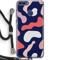 Memphis Shapes Pink: Huawei P Smart (2018) Transparant Hoesje met koord