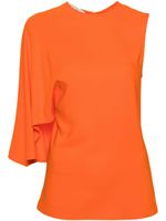 Stella McCartney haut asymétrique à détail de cape - Orange