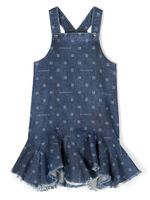 Givenchy Kids robe en jean à logo imprimé - Bleu