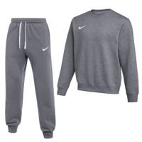 Nike Park 26 Fleece Crew Joggingpak Donkergrijs Wit