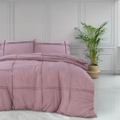 Dekbedovertrek Washed Tufted Effen 240x200 Cm Roze Anti Allergie Sleeptime - Dekbed-Discounter.nl