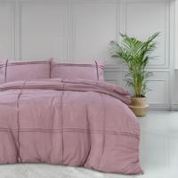 Dekbedovertrek Washed Tufted Effen 240x200 Cm Roze Anti Allergie Sleeptime - Dekbed-Discounter.nl