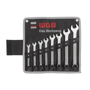 AMW Steekringsleutelset 8-22mm 15° in roltas, 12-delig