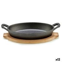 Casseroleschaal om tapa's te serveren Kinvara 1277SJ5103 1277SJ5103 Bruin Grijs Hout 22,5 x 4,5 x 12,5 cm 12,5 x 5 x 22,2 cm (12