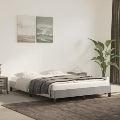 Bedframe zonder matras 140x200 cm fluweel lichtgrijs