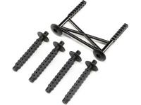 Losi - Rear Body Support and Body Posts Black: LMT (LOS241050)