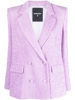 Patrizia Pepe blazer croisé à revers cranté - Violet - thumbnail