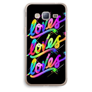 Loves: Samsung Galaxy J3 (2016) Transparant Hoesje