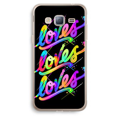 Loves: Samsung Galaxy J3 (2016) Transparant Hoesje