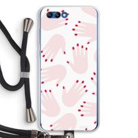 Hands pink: Honor 10 Transparant Hoesje met koord