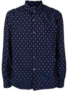 Comme Des Garçons Pre-Owned chemise à broderies géométriques - Bleu