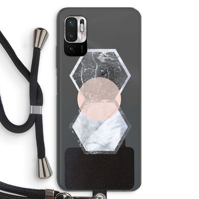 Creatieve toets: Xiaomi Redmi Note 10 5G Transparant Hoesje met koord