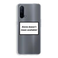 Alone: OnePlus Nord CE 5G Transparant Hoesje