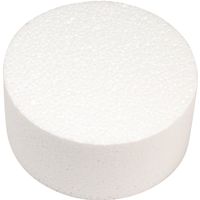 1x Piepschuim vorm ronde schijf/schijven 10 x 4 cm hobby/knutselmateriaal   -