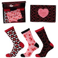 Apollo Valentijn Cadeau Sokken Giftbox Cupid Hearts Dames met gratis wenskaart - thumbnail