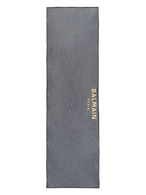 Balmain paréo transparent à logo imprimé - Noir