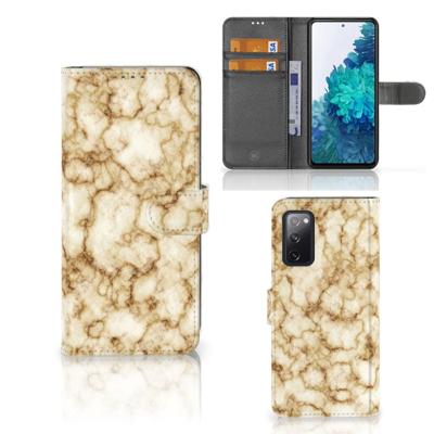 Samsung Galaxy S20 FE | Bookcase | Marmer Goud