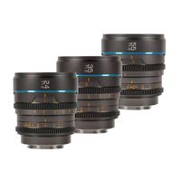 Sirui Nightwalker Series 24, 35&55mm T1.2 S35 Manual Focus Cine Lens (X-mount, gun metal gray)
