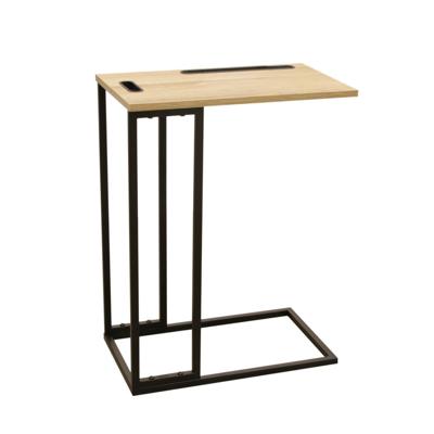 Home Deco Factory Bijzettafel - hout - metaal - H66 cm - met opbergvak
