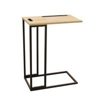 Home Deco Factory Bijzettafel - hout - metaal - H66 cm - met opbergvak