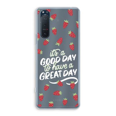 Don't forget to have a great day: Sony Xperia 5 II Transparant Hoesje