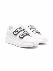 Emporio Armani Kids baskets à attache scratch - Blanc