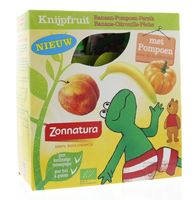 Zonnatura Knijpfruit banaan/pompoen/perzik bio (4 st)