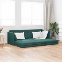 Vloerslaapbank Donkergroen 213 x 76 x 77 cm Fluweel Vloerslaapbank Donkergroen 213 x 76 x 77 cm Fluweel