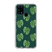 Monstera leaves: Samsung Galaxy M31 Transparant Hoesje - thumbnail