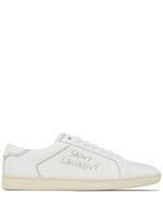 Saint Laurent baskets en cuir à logo clouté - Blanc