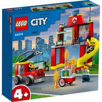 Lego City 60375 Brandweerkazerne en Brandweerwagen - thumbnail