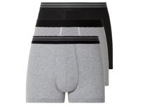 LIVERGY 3 heren boxers (XXL, Zwart/grijs) - thumbnail