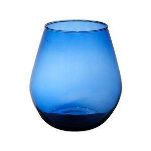 Bloemenvaas Billy - transparant blauw - eco glas - D25 x H30 cm - bol vaas