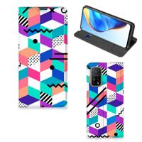 Xiaomi Mi 10T | 10T Pro Stand Case Blokken Kleurrijk Xiaomi Mi 10T | 10T Pro Stand Case Blokken Kleurrijk
