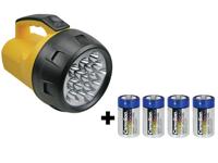 Krachtige ledzaklamp 16 leds 4 x d-batterij - Velleman