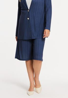 Yoek Bermuda PINSTRIPE | Blauw | Maat 42/44