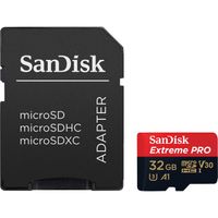 SanDisk Extreme PRO microSDHC 32 GB geheugenkaart UHS-I U3, Class 10, V30, A1, Incl. SD Adapter - thumbnail