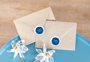 Envelop stickers Rond - Set van 24