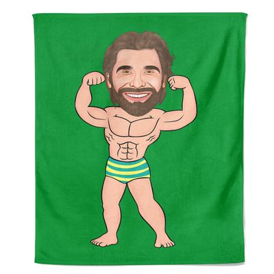 Cartoon Fleecedeken Body Builder - Pillow Buddies
