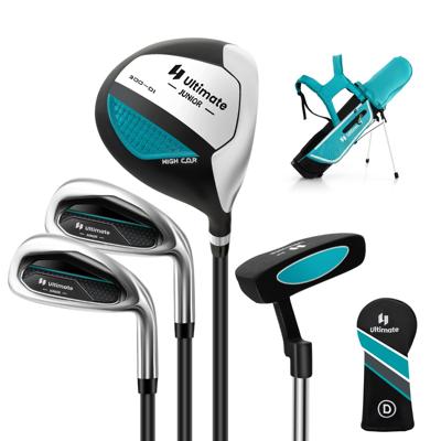 Set Golfclubs voor Kinderen Rechtshandig Golfclubset met Golftas en Regenhoes Complete Golfset Incl. 7/9/S Ijzer 1 Driver 4 Hybride en Putter