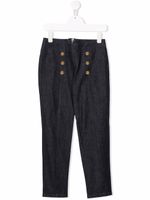 Balmain Kids pantalon à boutonnière croisée - Bleu