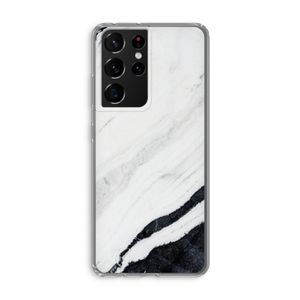 Elegante marmer: Samsung Galaxy S21 Ultra Transparant Hoesje