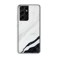Elegante marmer: Samsung Galaxy S21 Ultra Transparant Hoesje