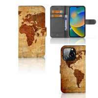 iPhone 14 Pro Flip Cover Wereldkaart
