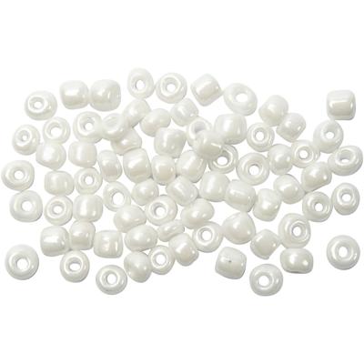 Creativ Company Rocailles, d 4 mm, afm 6/0, gatgrootte 0,9-1,2 mm, parelmoer, 500 gr/ 1 doos