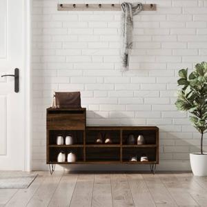 VidaXL Schoenenkast 102x36x60 cm bewerkt hout bruin eikenkleur