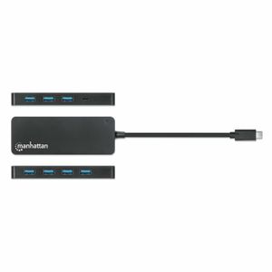 Manhattan 168410 interface hub USB Type-C 5000 Mbit/s Zwart