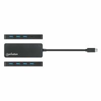 Manhattan 168410 interface hub USB Type-C 5000 Mbit/s Zwart - thumbnail