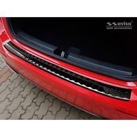 Zwart RVS Bumper beschermer passend voor Mercedes A-Klasse W177 2018- 'Ribs' AV245197 - thumbnail